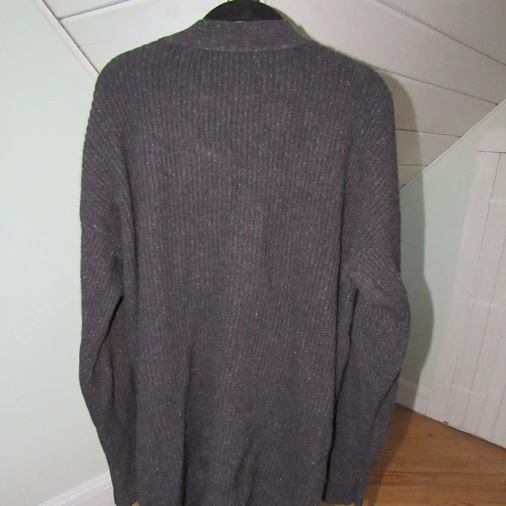 Hugo Boss Orange Men's 100% Wool Cardigan Brown Size M